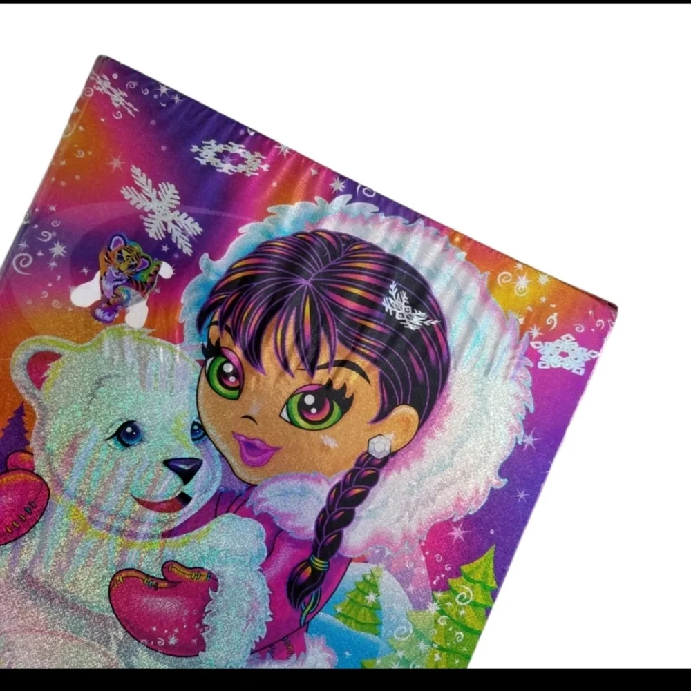 Y2K Lisa Frank Anana Eskimo Polar Bear White Tuscan Bird 3 Ring Binder *FLAW.